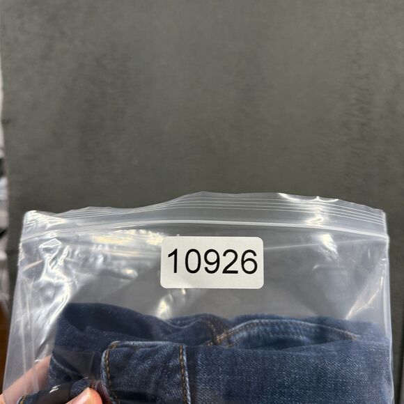 ME+EM Jeans Womens 31 Blue Straight Leg Cropped Stretch Dark Wash Denim - Picture 13 of 13